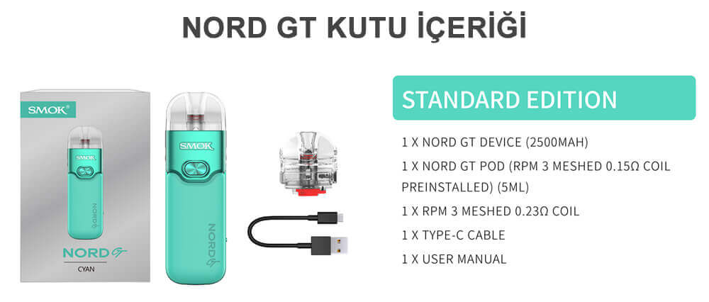 Smok Nord GT Kutu İçeriği